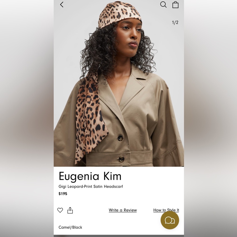 Eugenia Kim “Gigi” 100% Silk Leopard-Print Headscarf